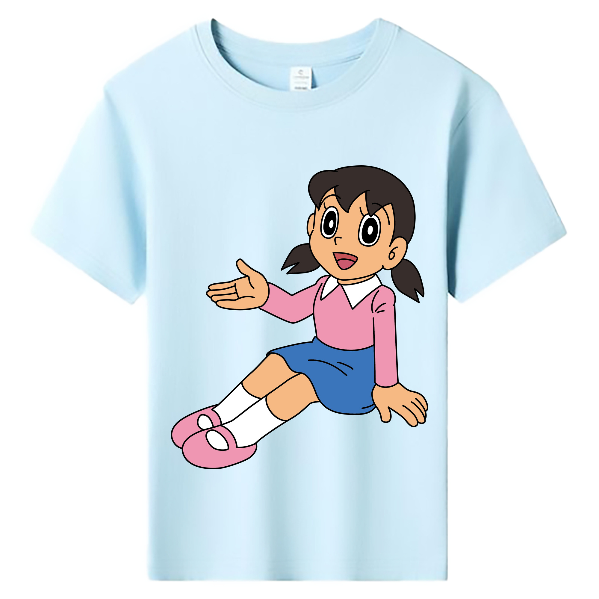 （画像用） ドラえもん みなもと しずか Doraemon Shizuka Minamoto 綿100％キッズTシャツ（フロントプリント）